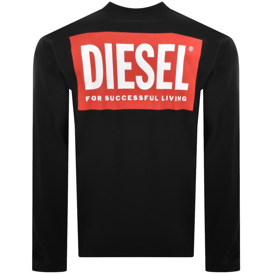 Diesel T Boxt Long Sleeve Bisk T Shirt Black | Mainline Menswear us